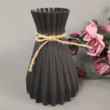 Back to school Modern Plastic Vases European Anti-Ceramic Flower Vase Room Decorations Home Unbreakable Ornaments Basket Flower Arrangement