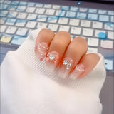 Cifeeo（Handmade Manicures)10 PCS Princess Winnie's Diary Bow Nail Art Handmade Nails