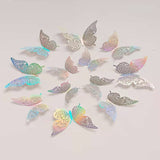 Back to school 12Pcs Laser Butterfly Cake Topper Cakes Decoration Simulation Butterfly Wedding Crafts Party Decoration DIY Home Wall Stickers