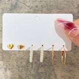Cifeeo Boho Resin Colorful Earrings Set For Women Pearl Butterfly Gold Color Metal Circle Dangle Earrings Cartoon Party Jewelry Gifts