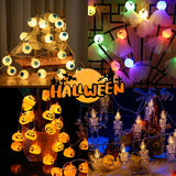 Cifeeo  Halloween 150cm 10LED Halloween LED String Lights Portable Pumpkin Ghost Skeletons Lights for Home Bar Halloween Party Decor Supplies 2023