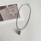 Cifeeo Vintage Heart Stone Pendant Necklace Simple Stylish Pendant Necklace For Women Men Jewelry Necklace Best Gift