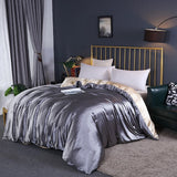 Cifeeo High-end Natural Silk-Blending Queen Size Blanket Cover Solid Stain Duvet Cover Silky Single Double Bed Blanket Comforter Covers