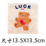 Back to school 10pcs Cute Bear Rabbit Snack Ziplock Bag Biscuits Candy Small Packaging Bag 13.5*13.5cm Party Hand-made Snack Packaging Bags