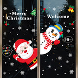 Christmas Gift Christmas Window Stickers Santa Claus Elk Merry Christmas Decoration For Home Xmas 2022 Navidad Kerst Gift Happy New Year