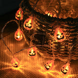 Cifeeo  Halloween 150cm 10LED Halloween LED String Lights Portable Pumpkin Ghost Skeletons Lights for Home Bar Halloween Party Decor Supplies 2023