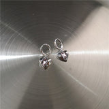 Cifeeo New Harajuku Vintage Goth  Pink Peach Heart Drop Earrings For Women Grunge Punk Halloween Aesthetic Y2k Fairy Jewelry
