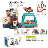 Cifeeo Coffee Machine Toy Set Kitchen Toys Simulation Food Bread Coffee Cake Pretend Play Shopping Cash Register Kids Toys For Children