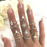 Cifeeo Fashion Ring Sets For Women Vintage Punk Gothic Finger Jewelry Fine Jewelry