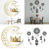 Cifeeo  Ramadan Decorations Wall Art Decor 3D Eid Moon Star Wall Stickers Mubarak Decorative Stickers Kareem Decals Islamic Muslim