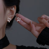 Cifeeo S925 Silver Needle Heart Pearl Stud Earrings For Women Fresh Water Pearl Earrings  Party Gift