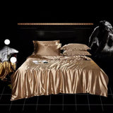 Cifeeo Natural Mulberry Silk-blending Fabric Duvet Cover Set Satin High Quality King Bedding Set Queen Size Hight End Silky Quilt Cover