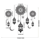 Cifeeo  Ramadan Decorations Wall Art Decor 3D Eid Moon Star Wall Stickers Mubarak Decorative Stickers Kareem Decals Islamic Muslim