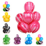 Cifeeo  5/10Pcs 10/12 Inch Agate Marble Latex Balloons Colorful Wedding Birthday Party Decoration Ballons Kids Toys Air Helium Globos