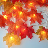 Cifeeo  Fairy String Lights 10 20 30 Leds Maple Leaves Light Battery Operated For Outdoor Home Halloween Christmas Party Decoration
