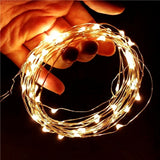 Cifeeo  Led Fairy Lights Copper Wire String 2M 5M 10M Holiday Outdoor Lamp Garland Luces for New Year Christmas Wedding Party Decoration