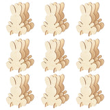 10/20pcs Easter Bunny Rabbit Wooden Ornaments DIY Crafts Kids Toy Gift Happy Easter Party Home Desktop Decoration