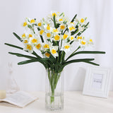 Simulation Multi-headed Daffodil Home Decoration Artificial Plant Ornaments Potted Fake Flowers Home Decor Yellow Tiny Flowers