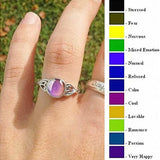 Cifeeo  Fashion Temperature Change Mood Ring Round Emotion Feeling Changeable Imitated Color Changing Ring For Women Female Jewelry Gift