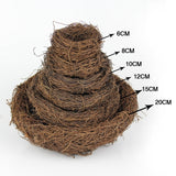 8-20cm Nature Rattan Bird Nest Easter Egg Decoration Prop Artificial Nest for Easter Party Home Garden Decoration DIY Craft