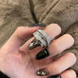Back to school 2023 New Rings Fashion Women Metal Party Classic Zircon Planet Detachable Jewelry Super Flash Combination Ring