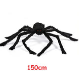 Cifeeo   30Cm/90Cm/125Cm Horror Giant Black Plush Spider Halloween Party Decoration Props Haunted House Prop Indoor Outdoor Giant Decor