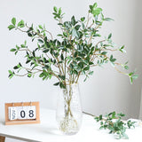 1pc Simulation Plant Fake Leaves Home Decoration Banyan Leaves Shooting Background Long Branches Home Decor Artificial Flowers