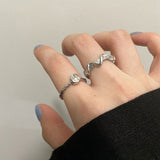 Graduation Gift New Arrival Fashion Rings Women Metal Party Trendy Round Wedding Bands None All Compatible Rings Simple Female Jewelry