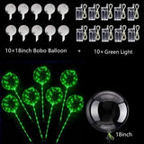 Cifeeo 10Pack LED Light With 18Inch Clear Helium Bobo Balloons For Valentines Day Halloween Christmas Wedding Birthday Party Decoration