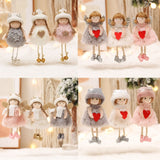 Cifeeo New Year 2023 Gifts Crown Veil Girl Dolls Angel Doll Navidad Xmas Tree Ornaments Christmas Decorations for Home Noel Natal