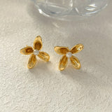Cifeeo Needle Trendy Jewelry Flower Earrings Pretty Design Sweet Temperament Stud Earrings For Women Party Gifts
