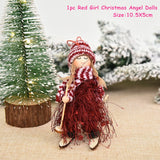 Cifeeo New Year 2023 Gifts Crown Veil Girl Dolls Angel Doll Navidad Xmas Tree Ornaments Christmas Decorations for Home Noel Natal