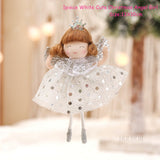 Cifeeo New Year 2023 Gifts Crown Veil Girl Dolls Angel Doll Navidad Xmas Tree Ornaments Christmas Decorations for Home Noel Natal
