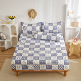 Cifeeo Cute Animals Printed Fitted Sheet Mattress Cover with All-Around Elastic Rubber Band Washed Cotton Bedsheet Bed Linenseo