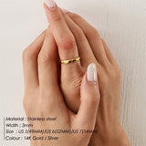 Cifeeo Classic Style Stacking Stainless Steel Rings For Woman Fashion Charm Jewelry Size 5 6 7 Jewelry Finger Accessories Gifts