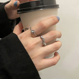 Graduation Gift New Arrival Fashion Rings Women Metal Party Trendy Round Wedding Bands None All Compatible Rings Simple Female Jewelry