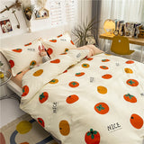 Cifeeo Florals Printed Fresh Bedding Set 100% Cotton High Quality Skin Friendly Duvet Cover with Sheets Home Comfortable Bedding Sets