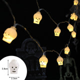 Cifeeo  Halloween 2023 New Halloween Pumpkin Ghost Skull Eyeball Festival Party Decorative Lights LED Halloween Ghost Festival String Lights