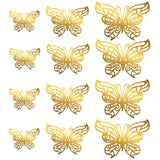 Back to school 12Pcs/Set 3D Hollow Butterfly Wall Sticker Cake Decor Toppers Wedding Decoration Living Room Home Decor Butterflies Stickers