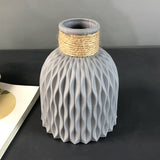 Back To School Modern Flower Vase Imitation Ceramic Flower Pot Decoration Home Plastic Vase Flower Arrangement Nordic Style Home Decoration