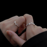 Cifeeo Silver Couple Rings For Women Men Thorns Branch Ring Silver Opening Adjustable Ring Boys And Girls Pair Ring Jewelry Gift Lovers