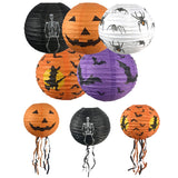 Cifeeo   Halloween Paper Lantern Pumpkin Lantern Spider Bat Skeleton Hanging Pendant Horror Props Halloween Party Decoration Outdoor Home