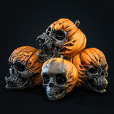 Cifeeo  Funny Pumpkin Skull Halloween Pumpkin Resin Crafts Ornaments Horror Ghost Festival Party Gift DIY Happy Halloween Day Decor