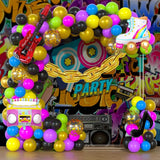 Cifeeo Back to school decoration Cifeeo  Back To 80S 90S Theme Balloon Garland Arch Kit Disco 4D Radio Foil Balloon For Carnival Party Decoration Hip Hop Rock Photo Prop