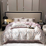 Cifeeo Mulberry Silk Bedding Set Luxury Duvet Cover Bed Sheet Pillowcase Silky Soft Queen King Ru Eu Double Size Fitted Sheet Bed Linen