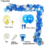 Cifeeo Baby Shower Decorations Macaron White Pink Blue Gold Balloon Arch Kit Wedding Birthday Boy Or Girl Gender Reveal Party Balloon