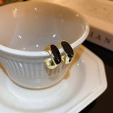 Back to school New Arrival Stud Earrings Fashion Metal Women Classic Oil Earrings Simple Female Jewelry