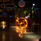 Cifeeo  Halloween Pumpkin Lamp Spider Bat Ghost Eyeball Cap Spider Web LED Sucker Lamp Atmosphere Decoration Lamp String Color Lamp