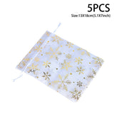 Christmas Gift 5Pcs Christmas Gift Cartoon Bag Gift Box Candy Biscuit Bag Decoration Christmas Party Gift Bag Children Birthday Party