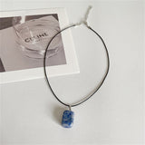 Cifeeo Vintage Heart Stone Pendant Necklace Simple Stylish Pendant Necklace For Women Men Jewelry Necklace Best Gift